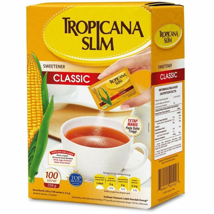 

tropicana slim sweetener low calori 100x25gr