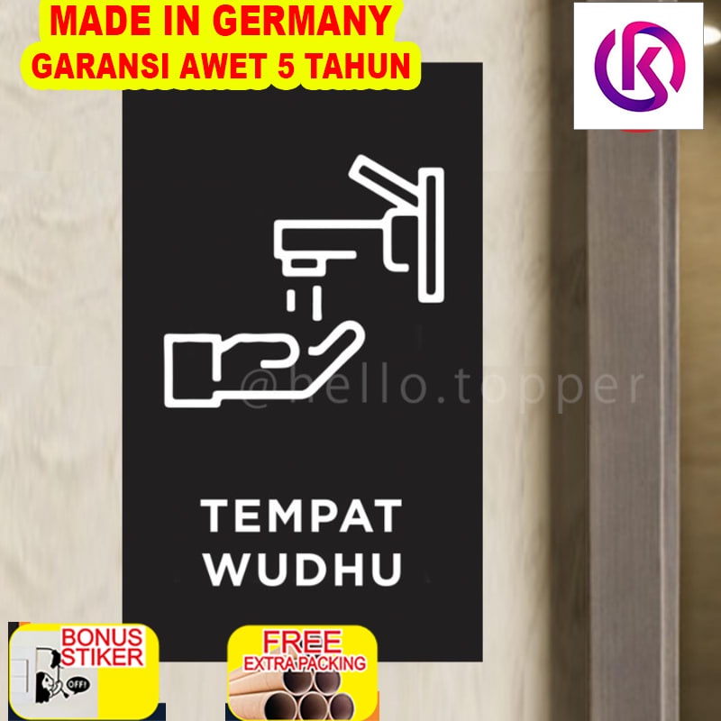 

Terlaris Sign Tempat Wudhu Acrylic Modern 15x25 | Sign Board Acrylic