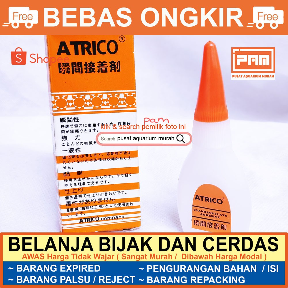 Lem Korea Lem ATRICO Lem Perekat Serbaguna Lem Batu Kayu Aquascape PAM