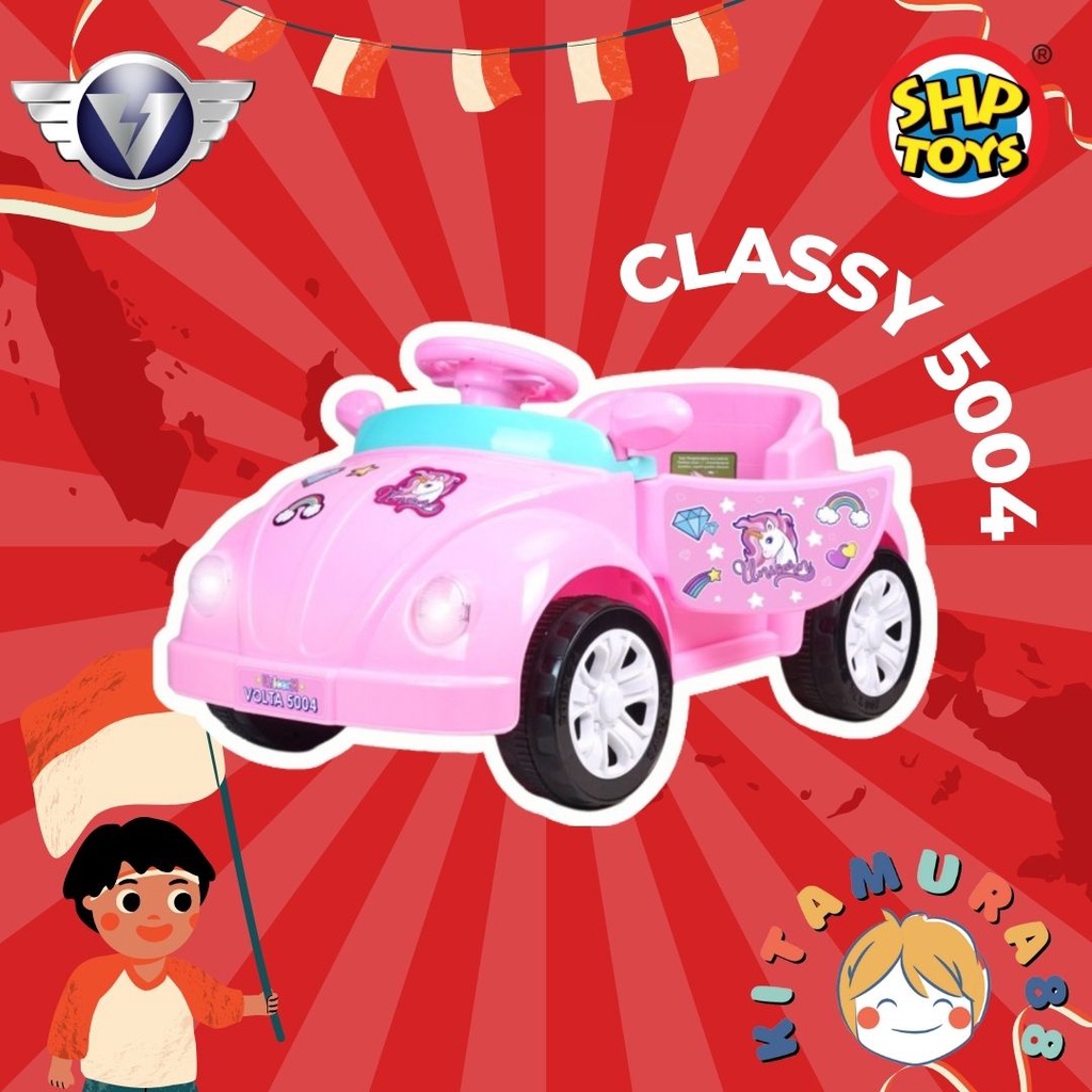 Mainan Maenan Anak - Mobil Aki CLASSY 5004 ada remote