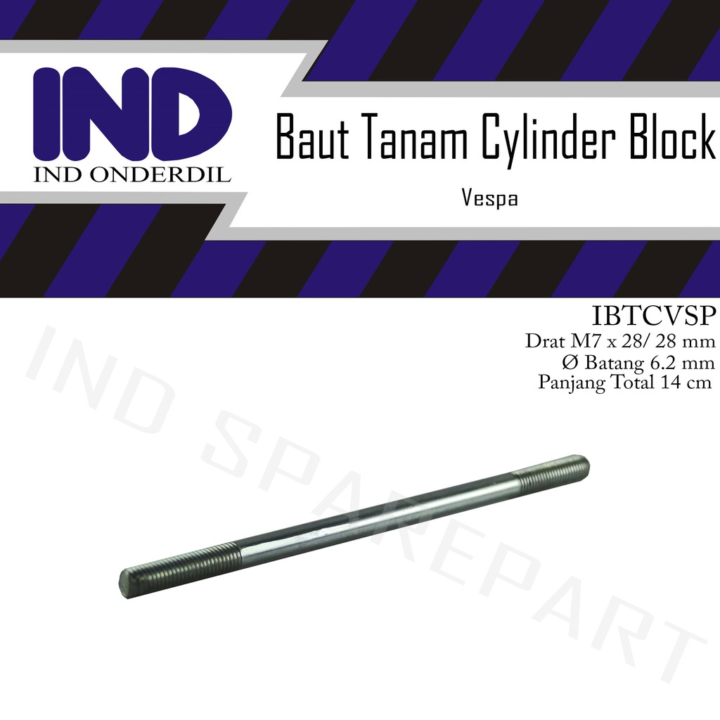 Baut-Baud Tanam Boring-Cylinder-Silinder Block-Blok Vespa 11-11 M7