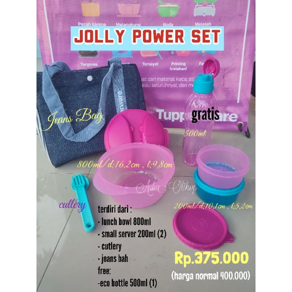 jolly keeper lunch set tuperware