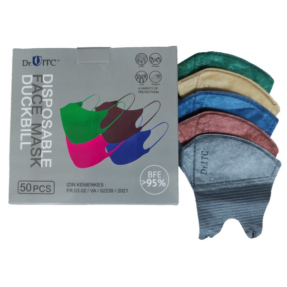 MASKER DUCKBILL RAINBOW CAREion isi 50