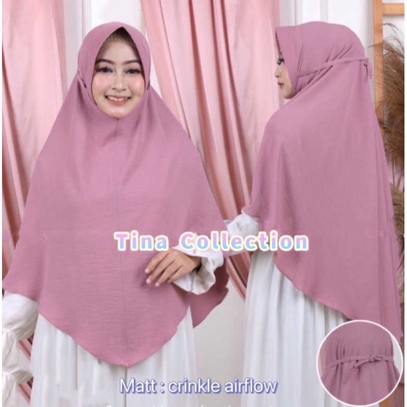 BERGO PED TALI CRINKLE JUMBO HIJAB KERUDUNG KHIMAR MARYAM PED