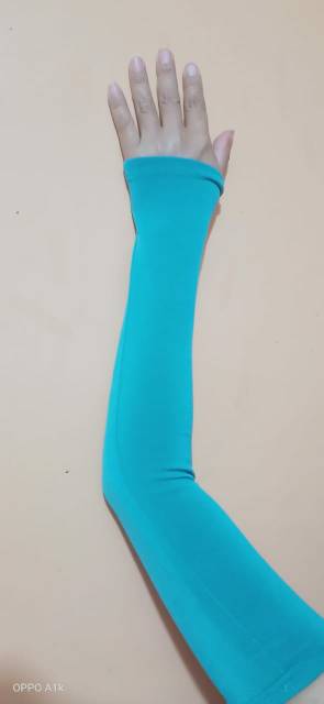 Manset tangan warna polos muslimah bahan jersey-5