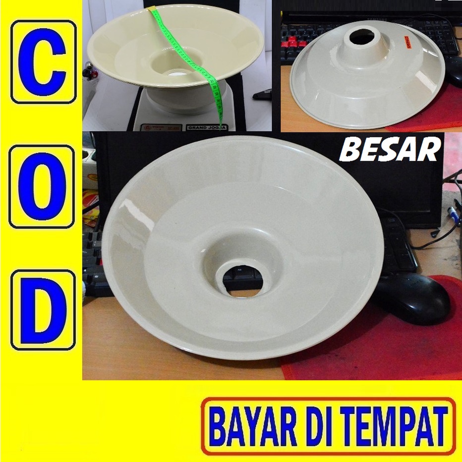 RAK 1G Kap Fitting Gantung Plastik Besar 30cm Putih Fiting Lampu Jalan E27 Outdoor 30 Cm Indoor Gran