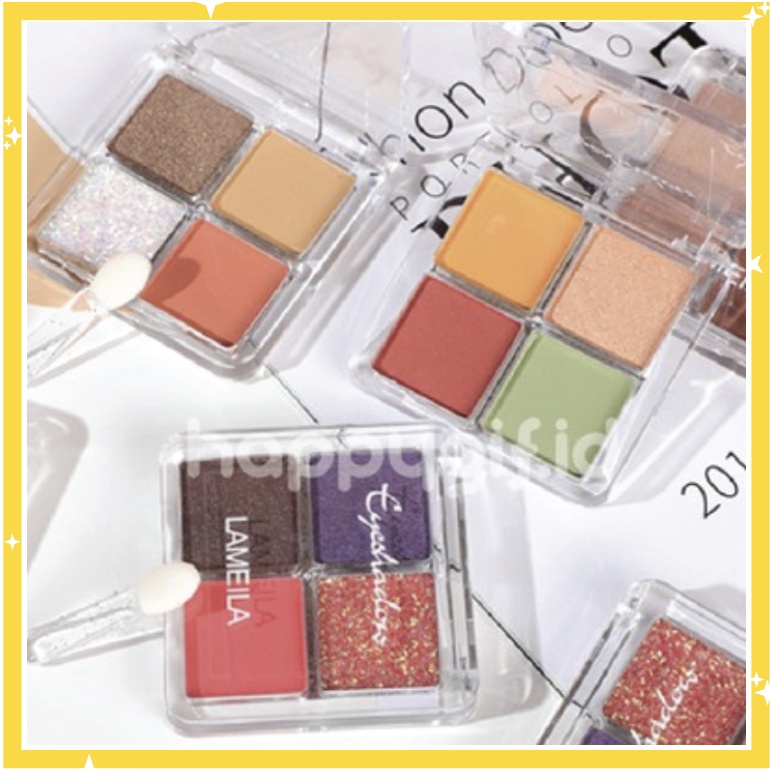 LAMEILA 4 Color Avocado Eyeshadow Disk Matte Shimmer Fruit Makaron Palette LA002 3049