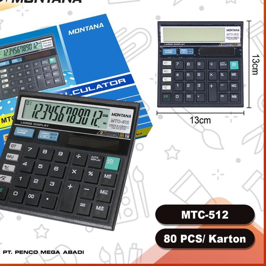 

Berkualitas Kalkulator calculator MTC512 12 digit harga distributor ✓