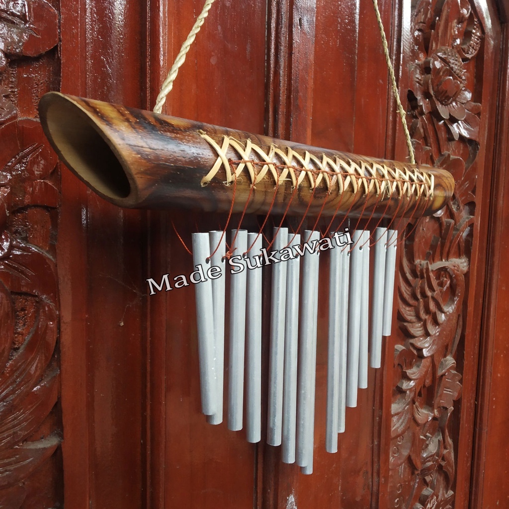 Lonceng aluminium Krincingan wind chime kerajinan bel bambu