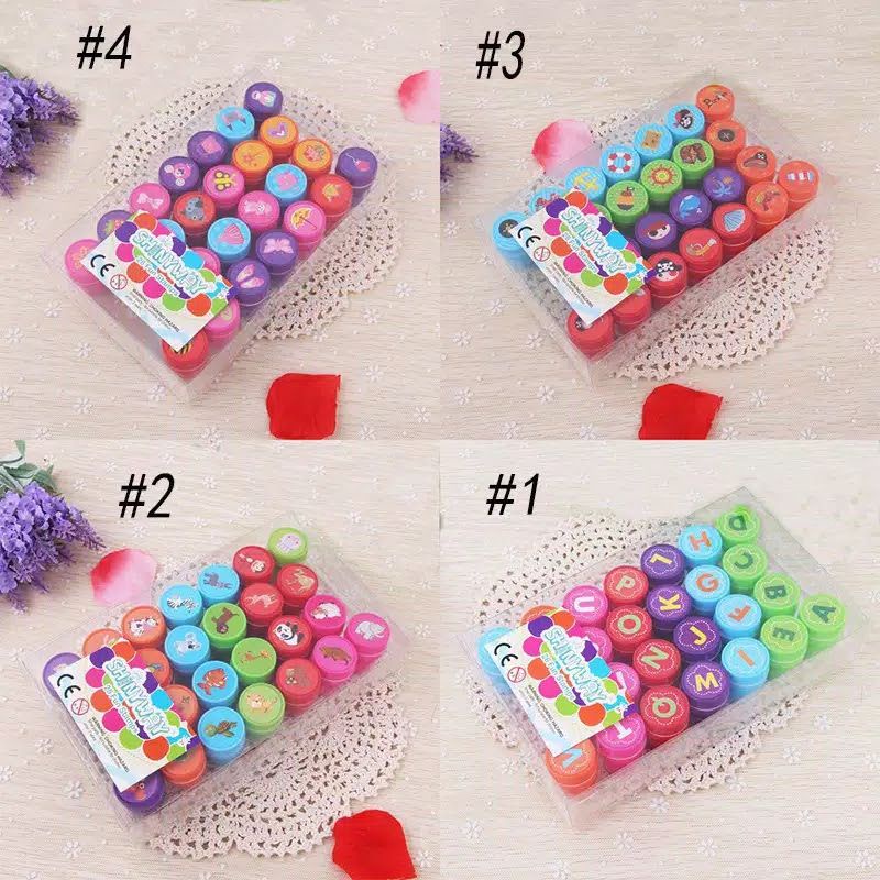 

stamp set Girl animal pink ready #4 isi 26pcs