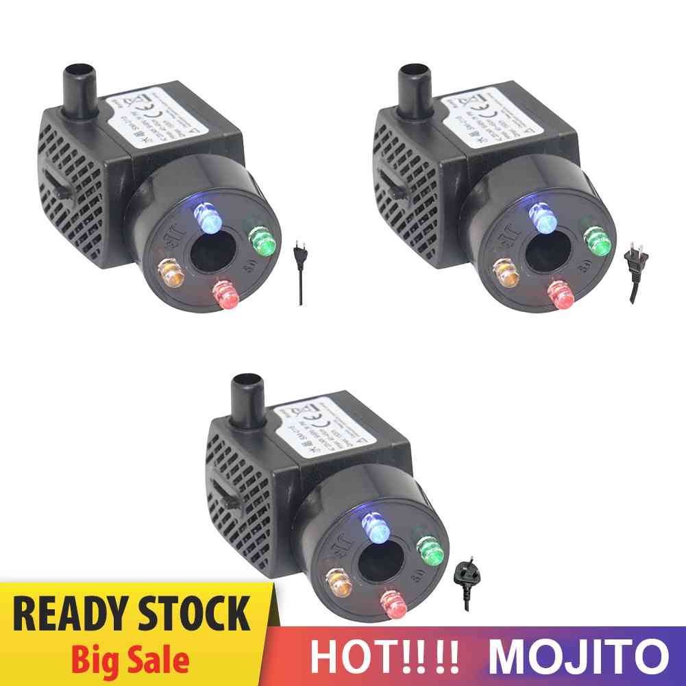 150L/H 2W 4 LED Colorful Lights Submersible Ultra-quiet Aquarium Water Pump