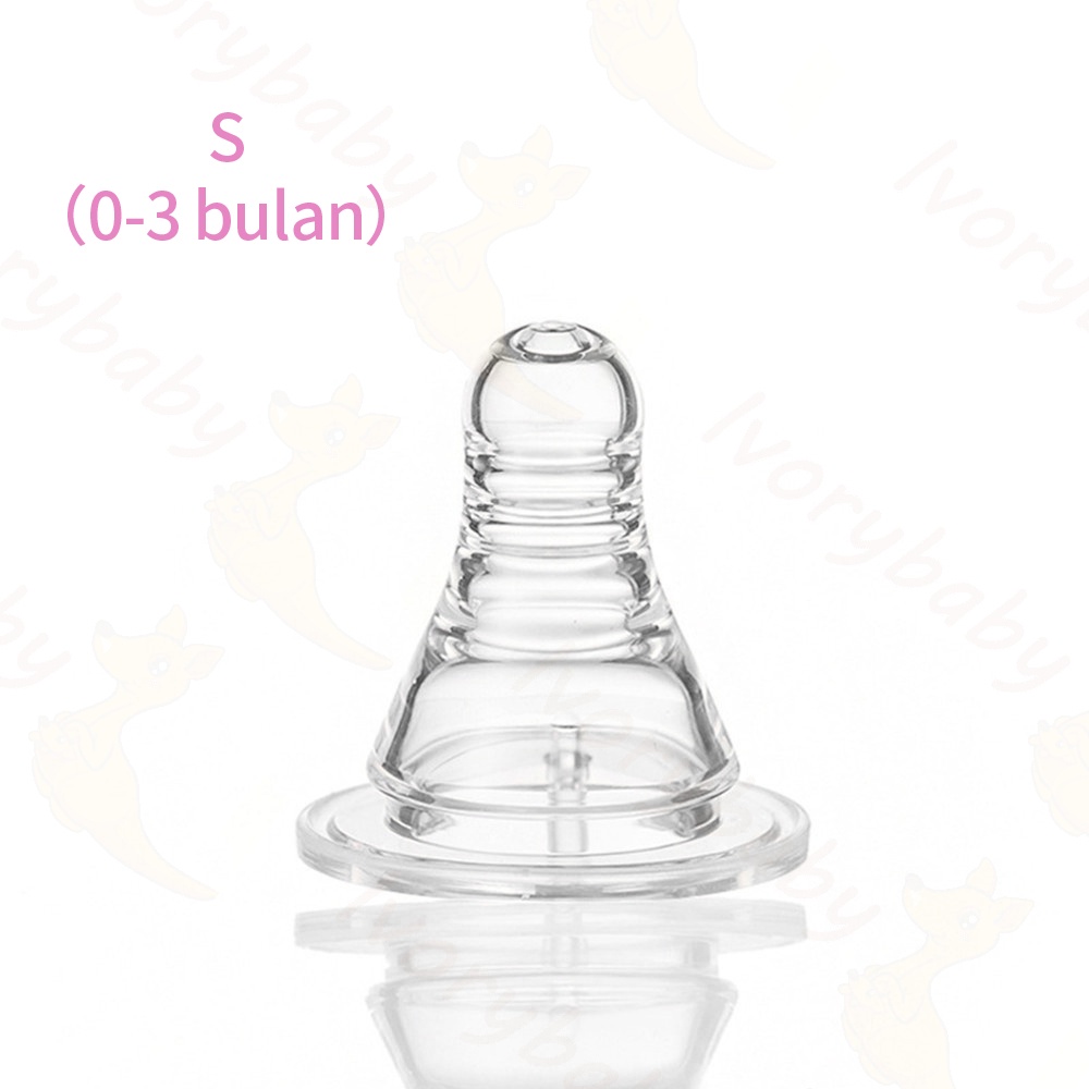 Ivorybaby Dot pigeon pengganti nipple dot bayi slim neck BPA free-S(0-3Bulan)