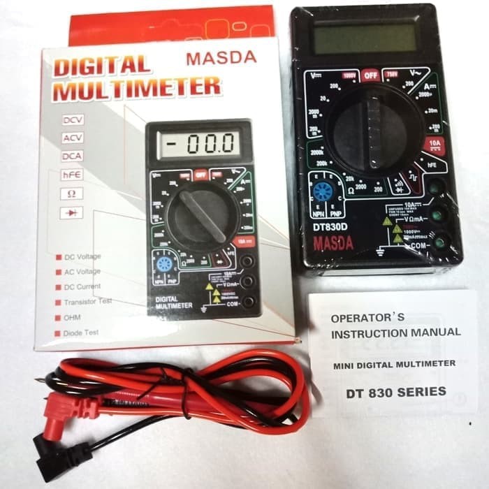 MULTI TESTER DIGITAL MASDA DT830D ADA BUZZER - DIGITAL MULTIMETER / MULTI METER / MULTITESTER