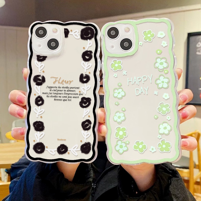 Soft Case Pelindung Lensa Kamera Motif Lukisan Bunga Untuk iPhone 13 Pro Max 11 12 Pro X XS Max 7 8 Plus SE 2020