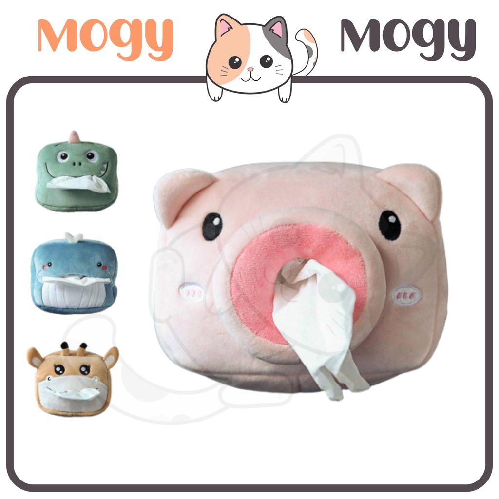 MOGYMOGY HL0235 Kotak Tisu Karakter Plushy  Tempat Tissue Mobil Kartun Hewan