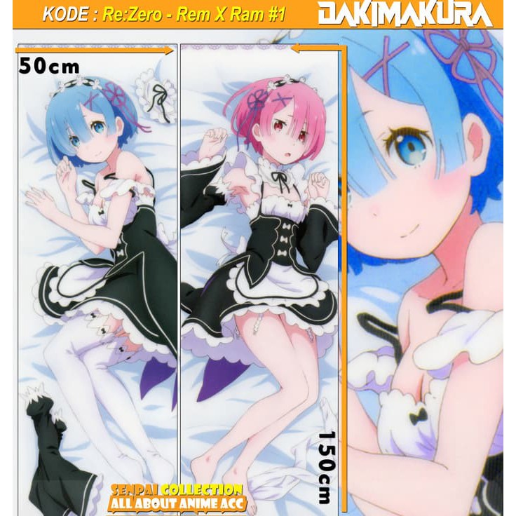 Dakimakura Anime Re Zero Kara Hajimeru - Rem x Ram #1