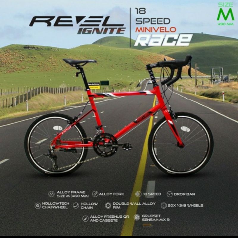 PROMO GRATIS ONGKIR Sepeda Minivelo REVEL IGNITE RACE 20 Inch