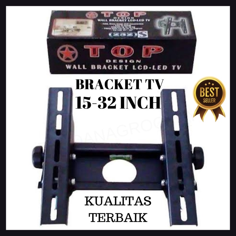 Bracket 32 Inch Merk TOP S232 Tv Led Android Smart Ada Waterpass