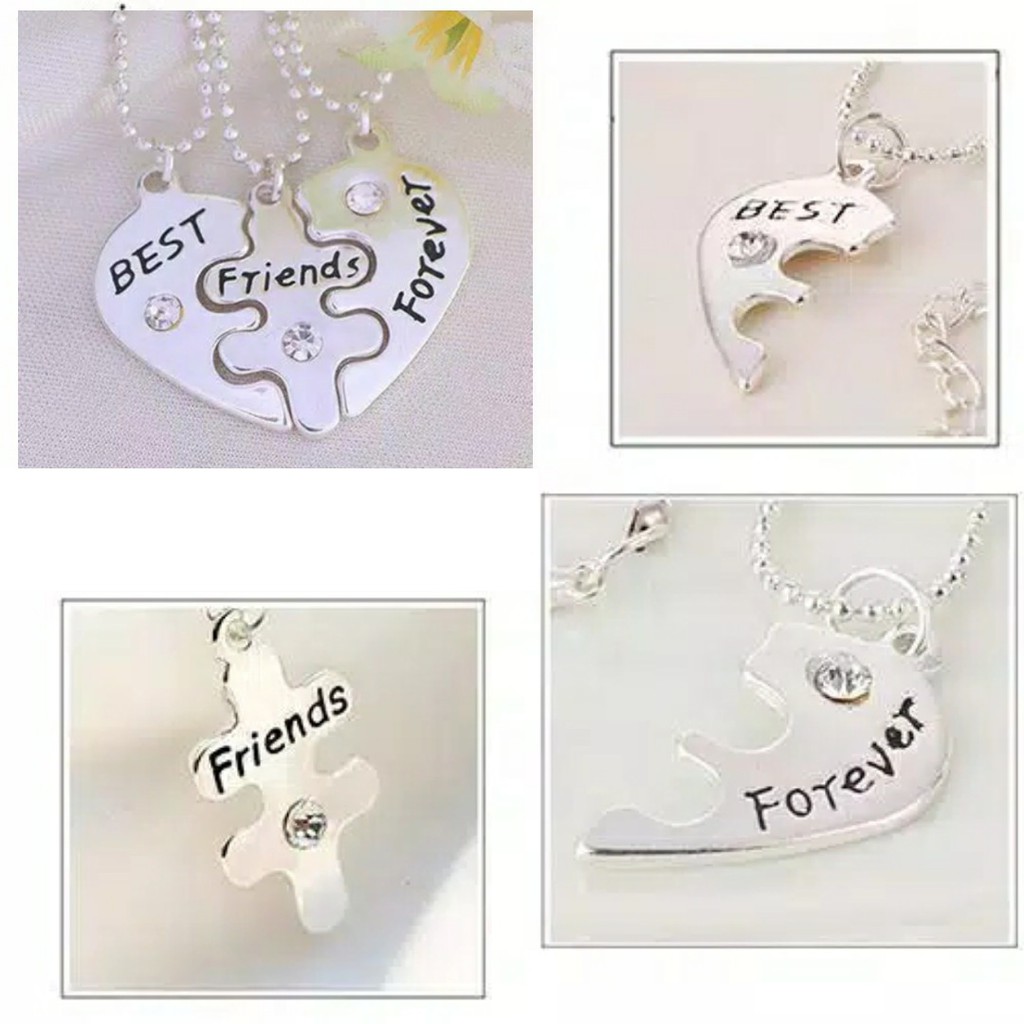 3pcs Kalung Persahabatan Best Friends Forever