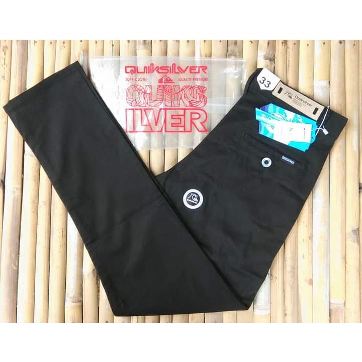 Celana Chino Pria Panjang Hitam Quicksilver