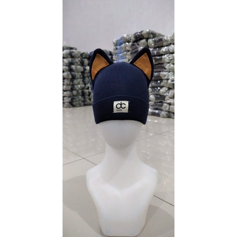 kupluk anak 1-4th rajut variasi kucing lucu bahan distro quality by dc kids