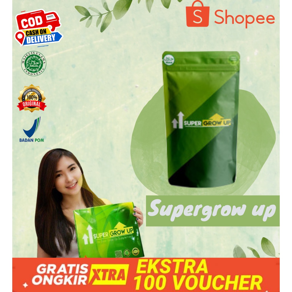 

SUPER GROW UP – Peninggi Badan Tercepat Original Terlaris / susu peninggi tinggi badan