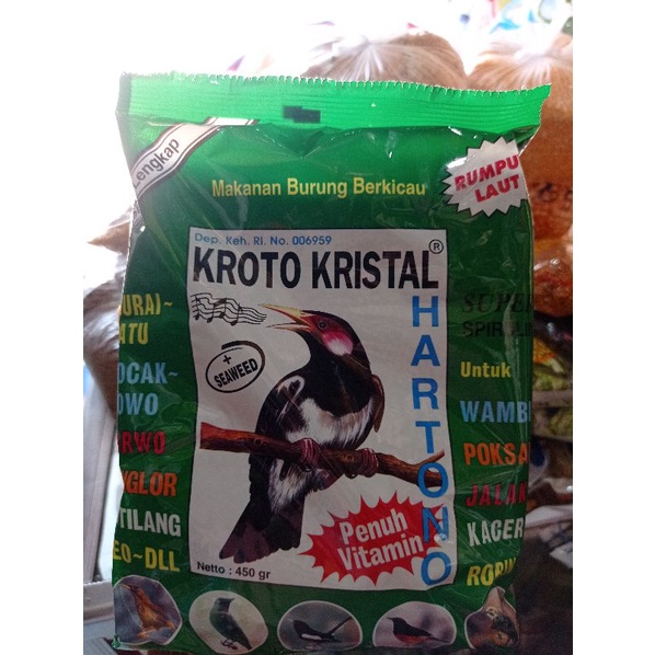 Kroto Kristal pakan burung