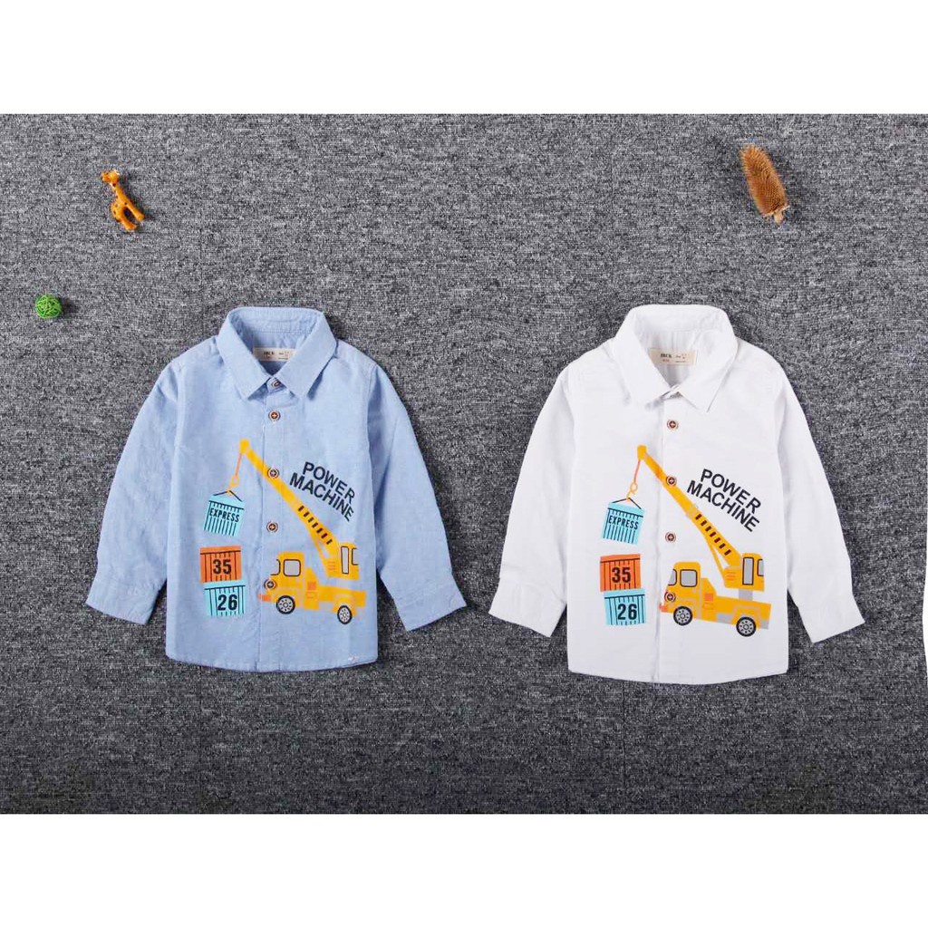 2-6Thn Kemeja Tangan Panjang Anak Laki Import/ Baju Anak Laki