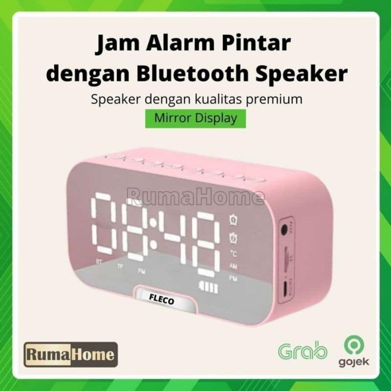 Speaker Bluetooth Jam Alarm FLECO Q6 FM Radio USB Memory