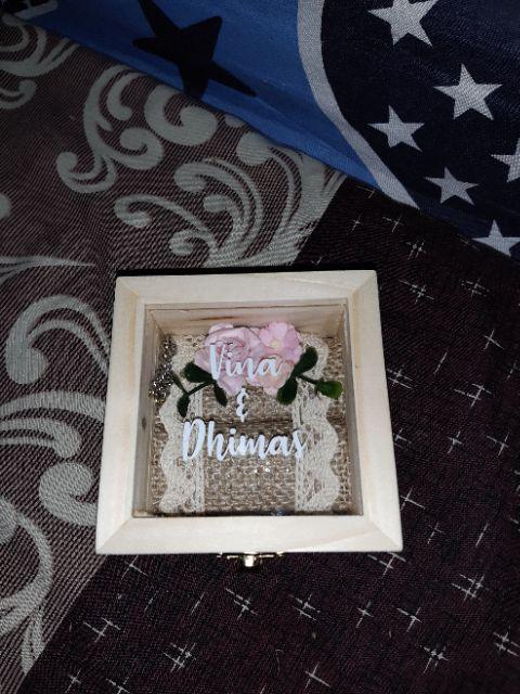 Kotak Cincin Kayu . Kotak Mahar . Ring Bearer . Kotak Cincin Terrarium . Mahar . Seserahan