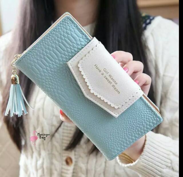 Dompwt wanita/dompet panjang/dompet kulit/dompet kondangan/dompet banyak warna