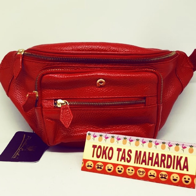 Tas kulit papillon K3350 merah