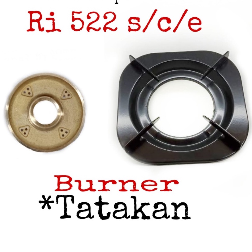 Paket Hemat 2 pcs Tatakan Kompor + 2 Pcs Burner Kompor Gas / Burner Kompor Rinnai /Burner Kompor Gas