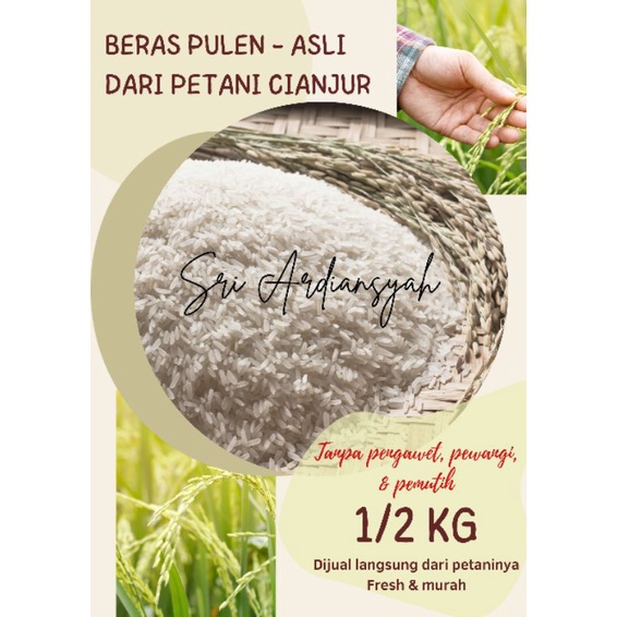 

Beras Lokal Langsung dari Petani Cianjur Kemasan 500gram