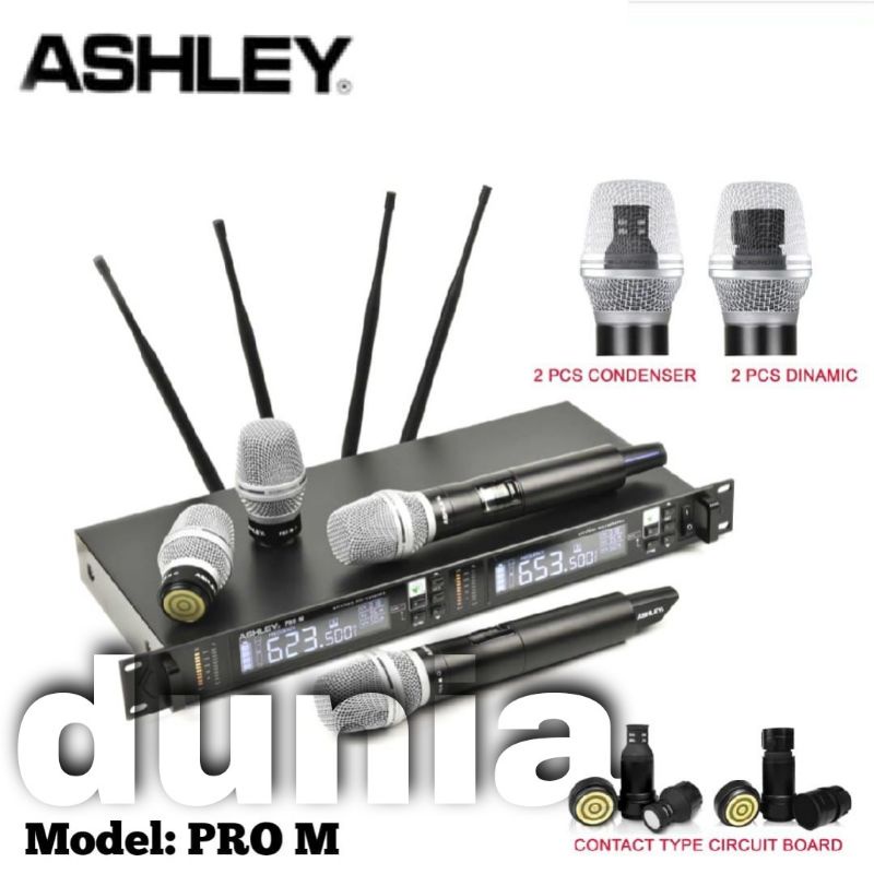 Microphone mic Wireless Ashley PRO M Original Dynamic - Condenser