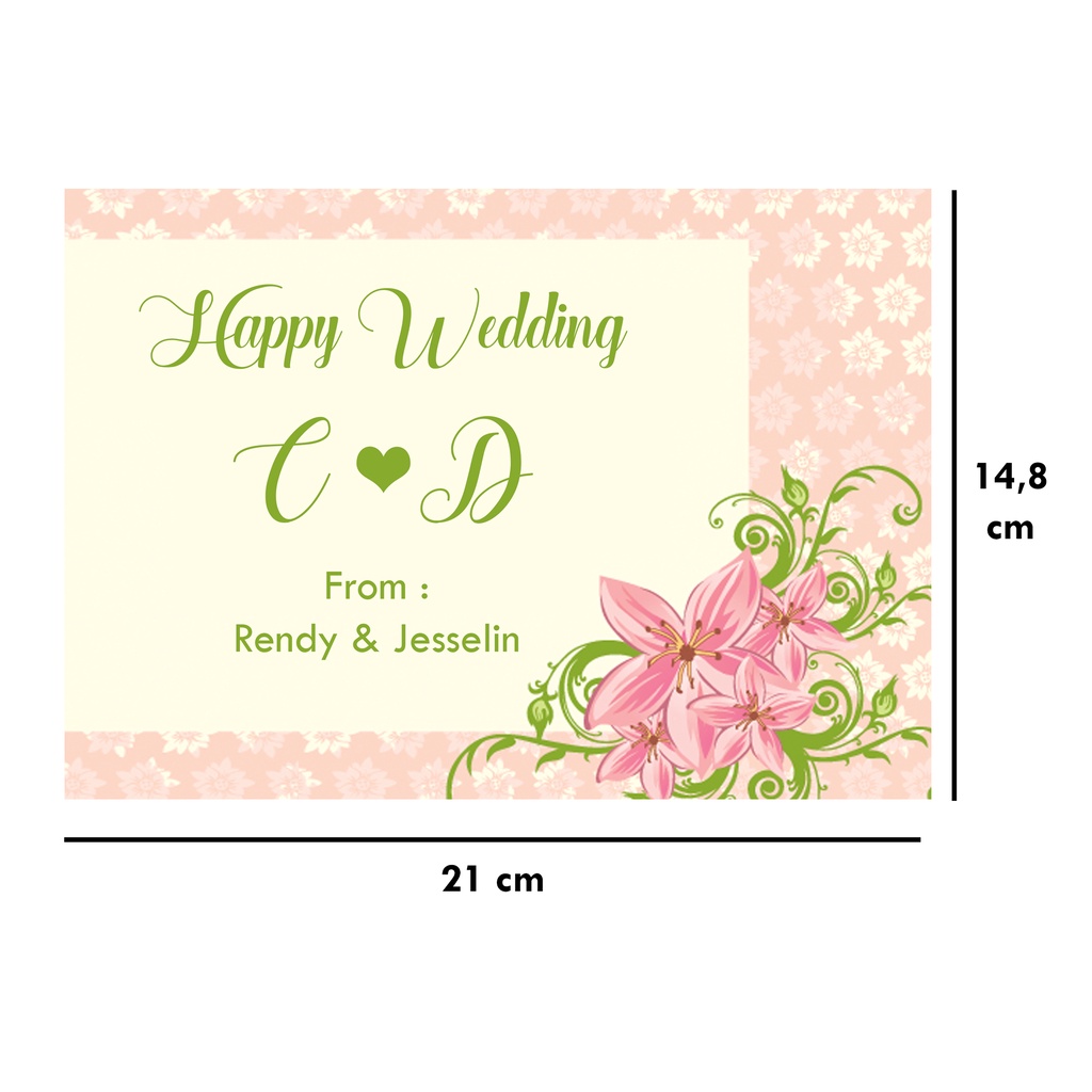 Kartu Ucapan Wedding Card ZC - Greeting - Birthday Card - Mothers Day - dll