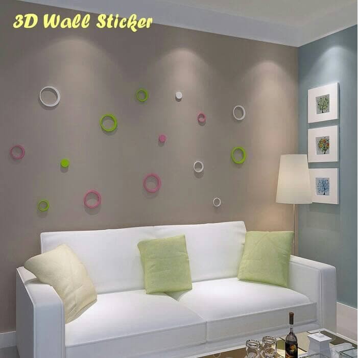 3D Wall Stiker Art Bahan Kayu 1 set = 5 pcs