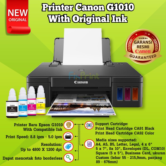 Printer Inkjet CNON PIXMA G1010 / G1020 InkTank system New Original Resmi Penerus G1000 Ink Tank GI-790 790