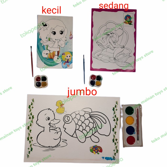 

Mewarnai Gambar Karakter Anak Dengan Cat Air Isi 2 Lembar - Jumbo 17 x 25