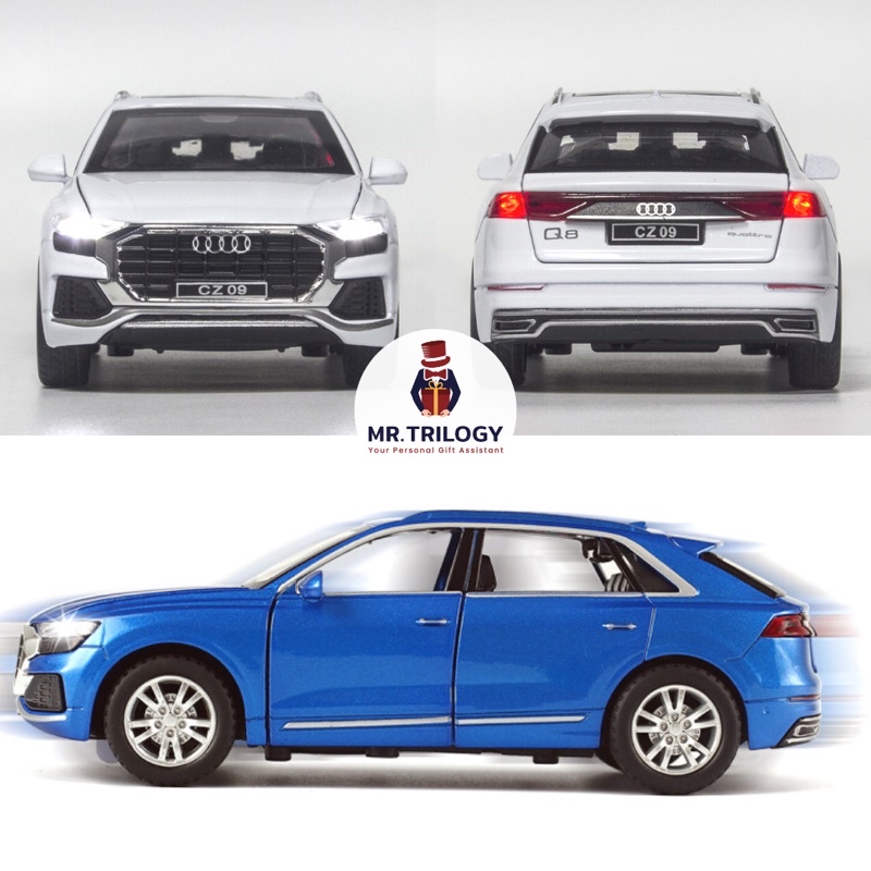 Diescast Mobil Audi Q8 Miniature 1:32 Berkualitas Kado Hadiah Mainan Anak Laki2