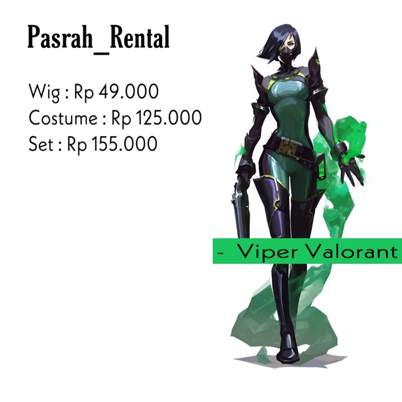 SEWA RENTAL KOSTUM / COSPLAY VIPER VALORANT