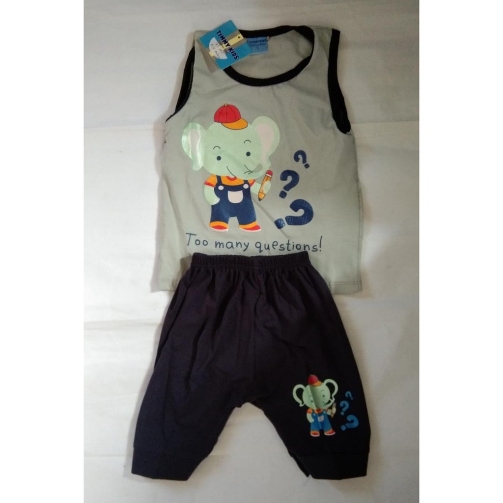 SALE/CUCI GUDANG BAJU SETELAN ANAK Timmy Kids Elephant