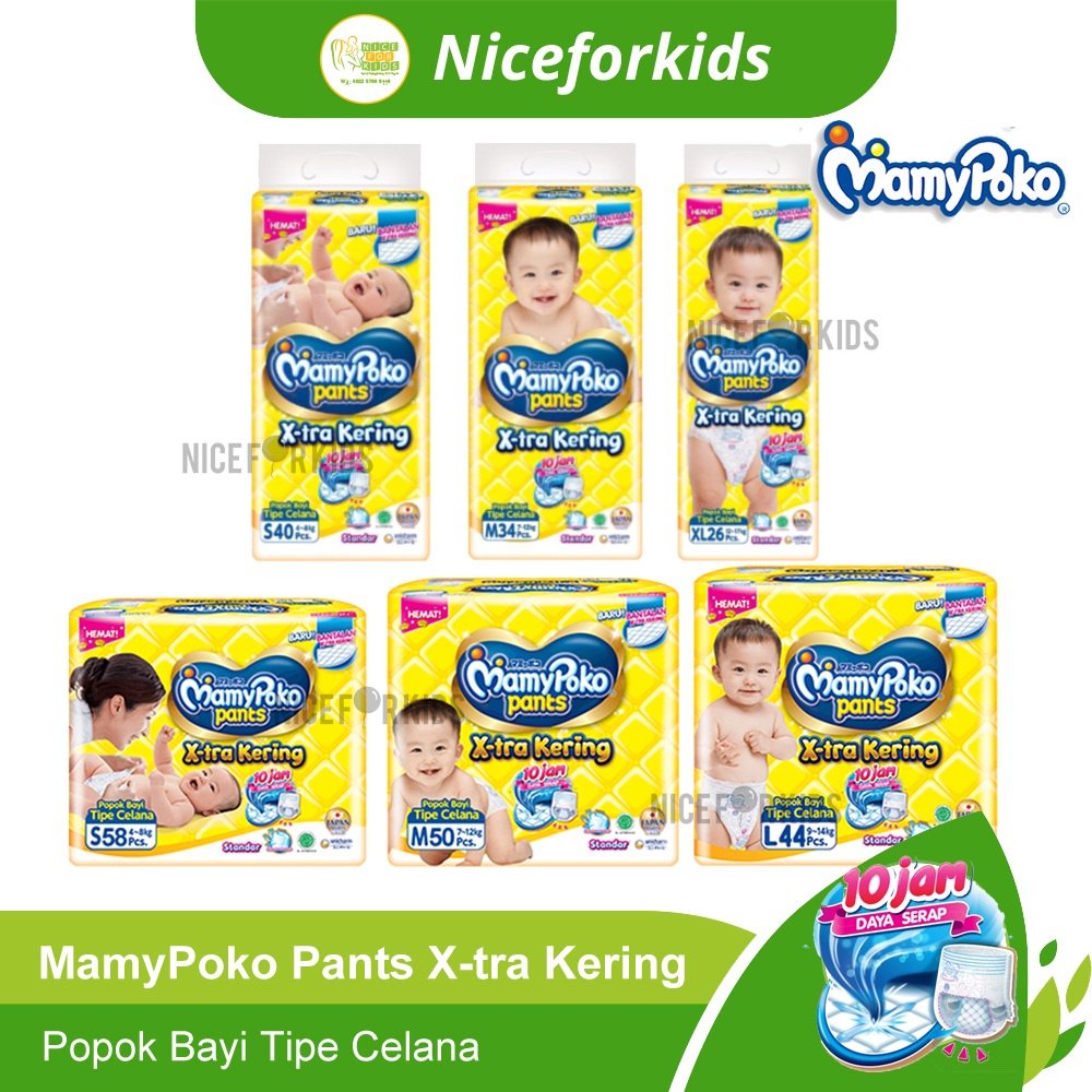 Mamypoko Pants Jumbo S58, M48, L42, XL38 x-tra kering