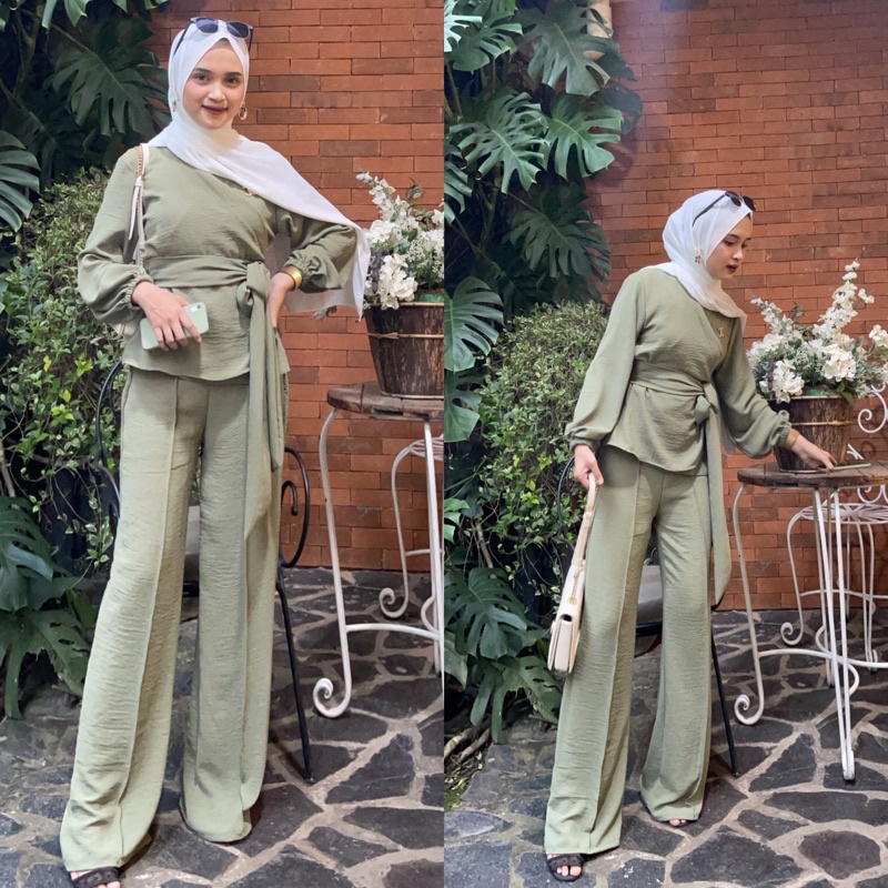 LOOK RACHEL SET ( ada versi celana dan rok )