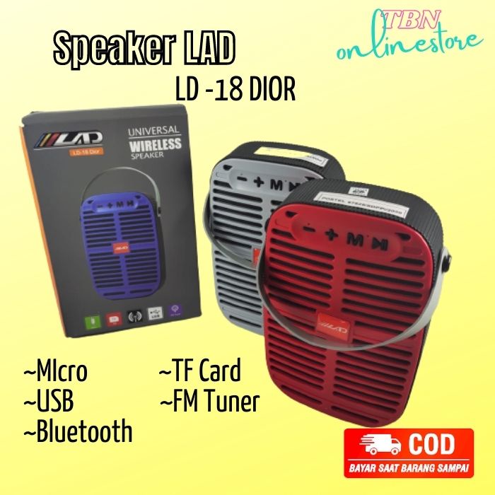 SPEAKER UNIVERSAL WIRELESS Loudspeaker Bluetooth LAD LD18 DIOR