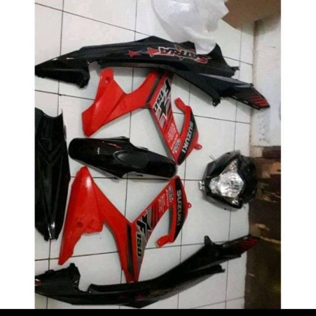 Body halus satria Fu facelift merah hitam