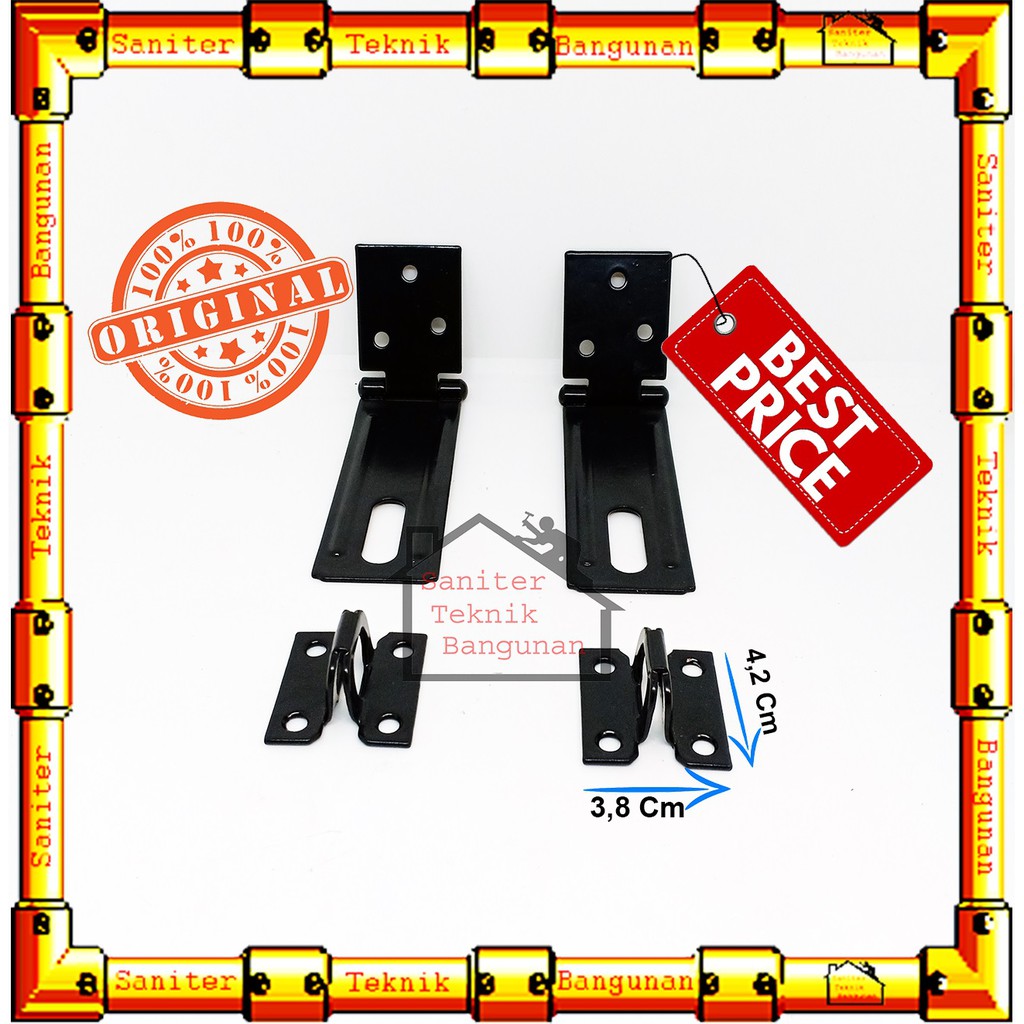 OVERVAL HITAM STAMVICK 5&quot; INCH-ENGSEL GEMBOK-KUNCI GEMBOK-GRENDEL