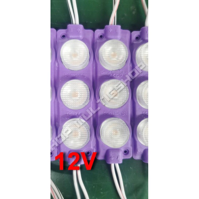 100Pcs MODUL 3030 3 LED 7520 12V - Pink Ice Blue