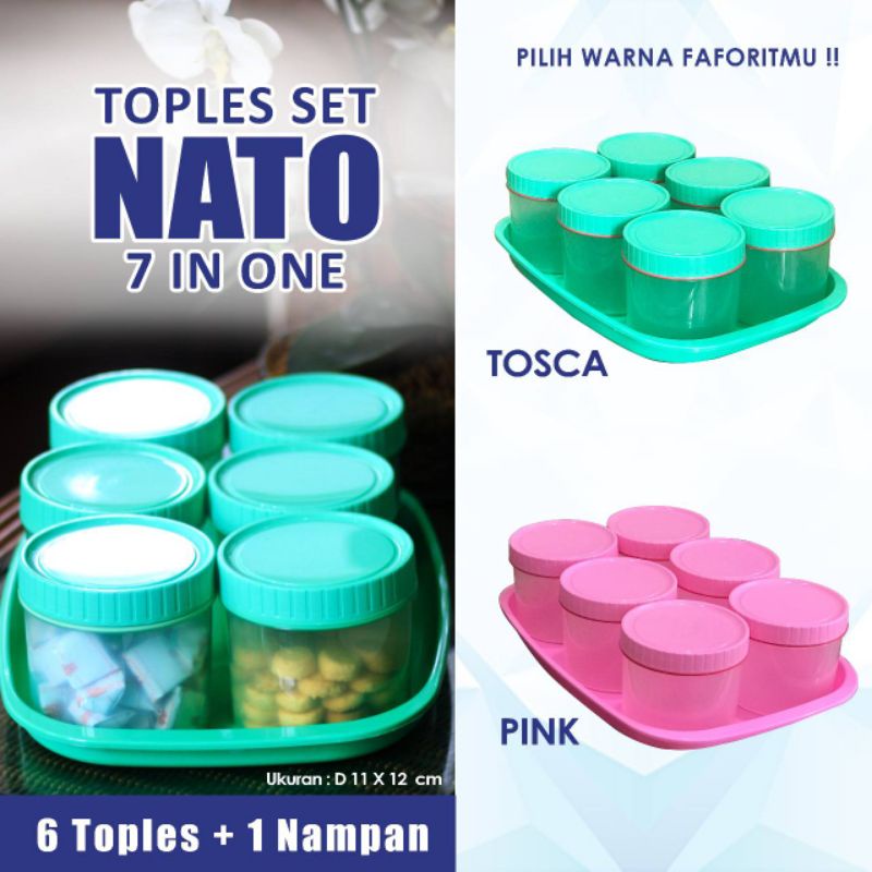 promo terbaru toples nato calista set 7in1/toples polos unit set nampan/toples lebaran/ toples jumbo