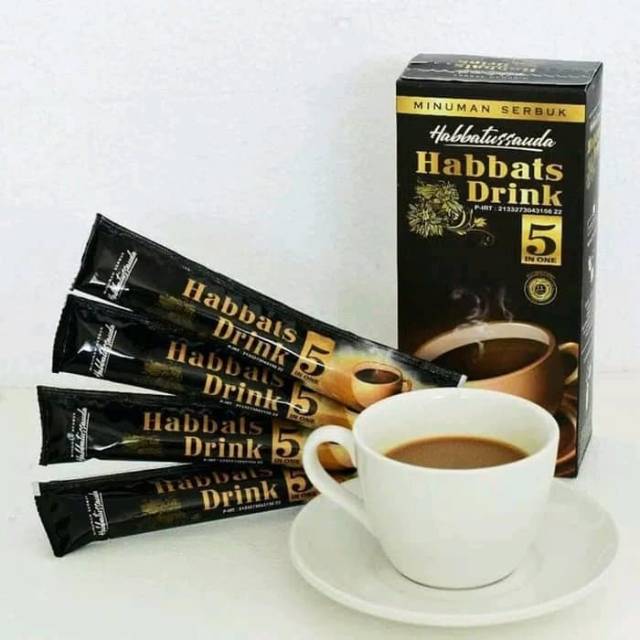 Habbats Cafe 5 in 1 - Kopi Arab tanpa Coffein ( Jinten Hitam +  Madu )